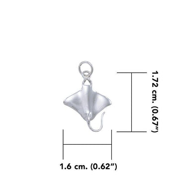 Manta Ray Sterling Silver Charm TC599 - Jewelry